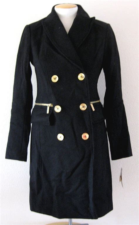 michael kors trench coat gold buttons|Michael Kors puffer jacket.